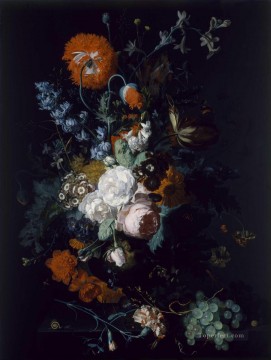 Naturaleza muerta de flores y frutas Jan van Huysum flores clásicas Pinturas al óleo
